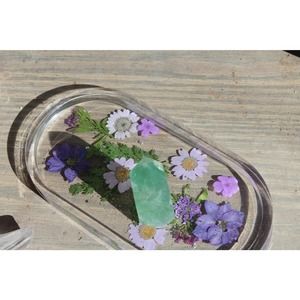 Handmade Resin Catch All Dish flowers trinket